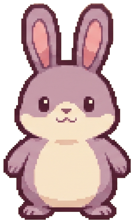 Pixel-art green screen robot character GBot, the back office clerk of Agentown, waving hello